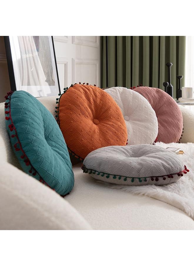 New Modern Simple Small Pumpkin Fur Ball Round Pillow Pillow Office Sofa Cushion Wholesale
