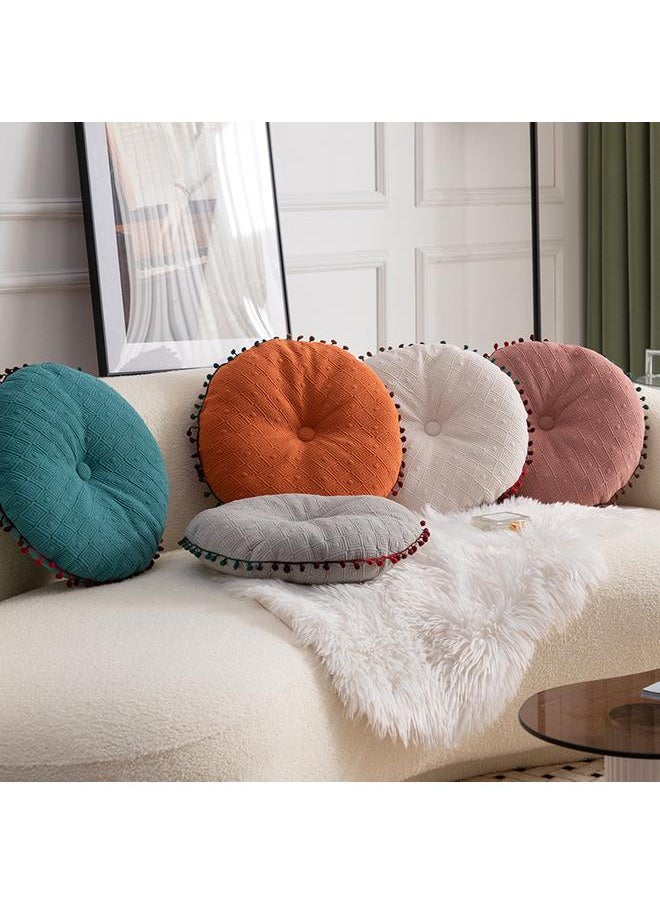 New Modern Simple Small Pumpkin Fur Ball Round Pillow Pillow Office Sofa Cushion Wholesale