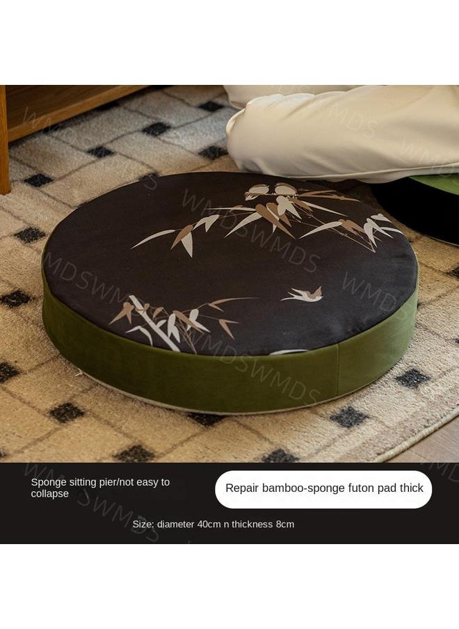 Sitting Pier Chinese Embroidery Ground Round Futon Lazy Pier Chinese Studies Kneeling Pushion New Chinese Sofa Cushion