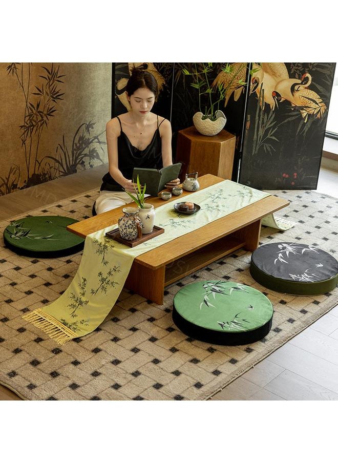Sitting Pier Chinese Embroidery Ground Round Futon Lazy Pier Chinese Studies Kneeling Pushion New Chinese Sofa Cushion