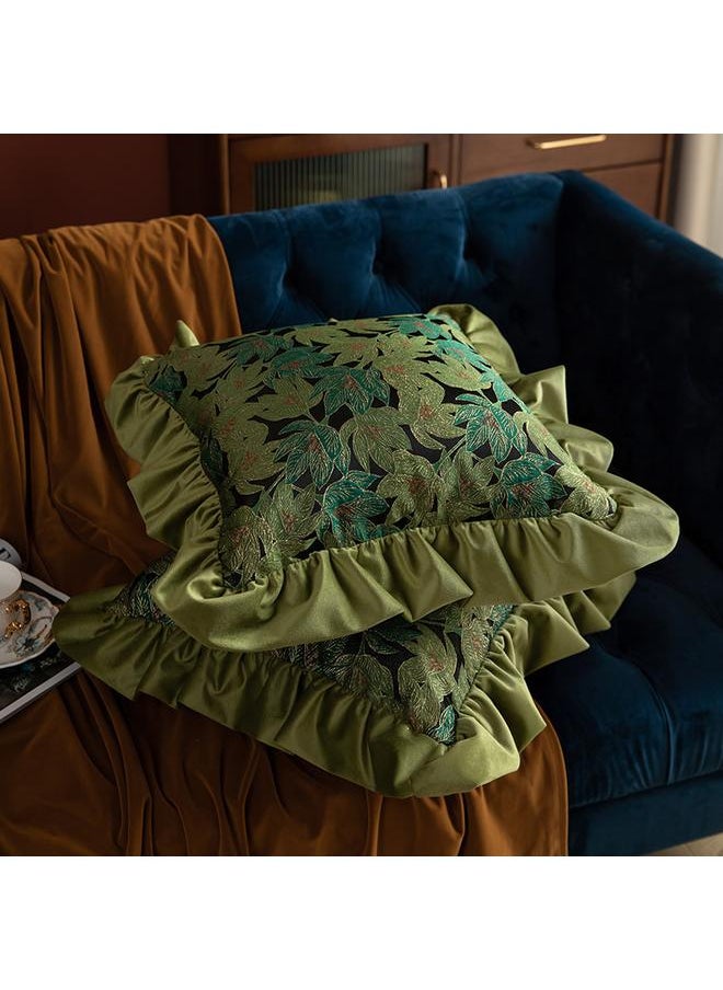 New Bohemian Pillow Homestay High-end Sofa Pillow Ear Edge Green Pillow Light Luxury Cushion
