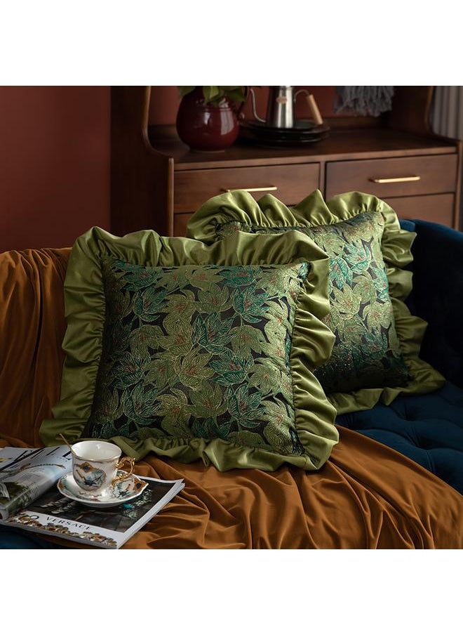 New Bohemian Pillow Homestay High-end Sofa Pillow Ear Edge Green Pillow Light Luxury Cushion