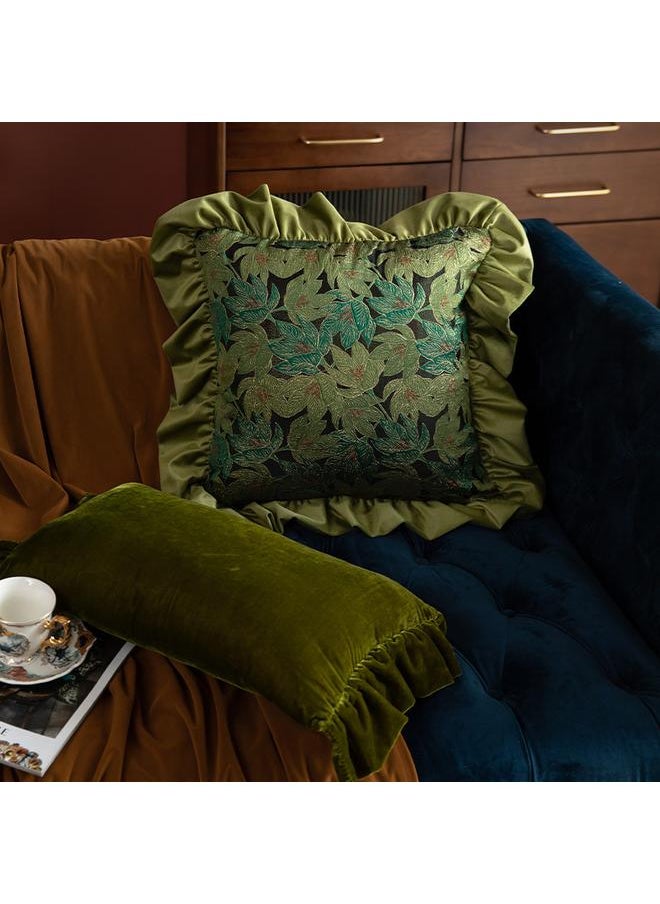 New Bohemian Pillow Homestay High-end Sofa Pillow Ear Edge Green Pillow Light Luxury Cushion
