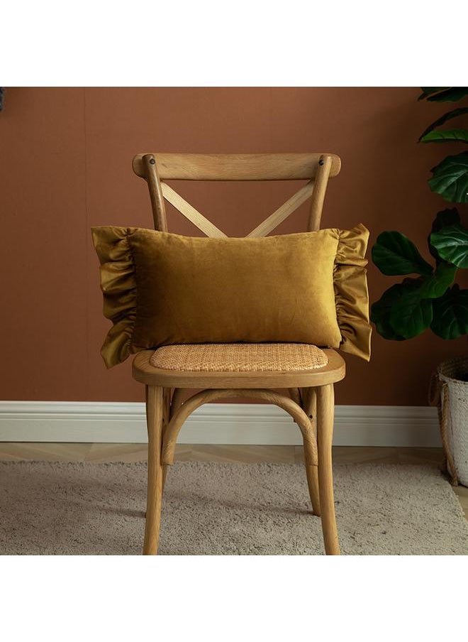 Nordic Ruffled Pillow Case Living Room Sofa Pillow Case Square Solid Color Simple Bedside Pillow Pillow Wholesale