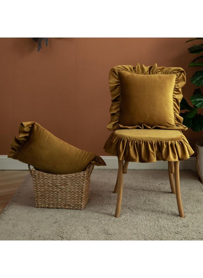 Nordic Ruffled Pillow Case Living Room Sofa Pillow Case Square Solid Color Simple Bedside Pillow Pillow Wholesale