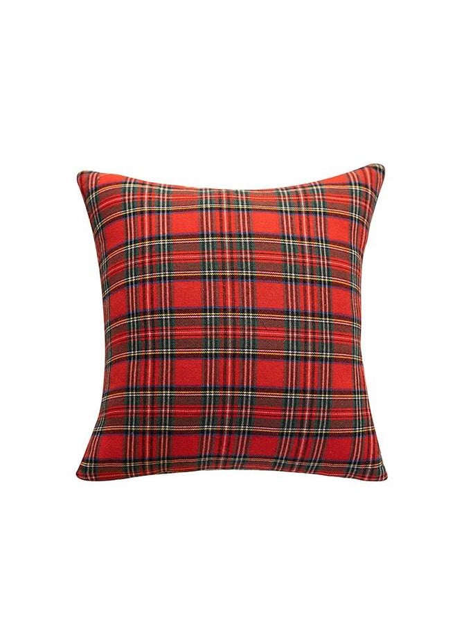 New Christmas Pillow Foreign Trade Core Holiday Party Three-dimensional Red Plaid Simple Christmas Decorative Pillow