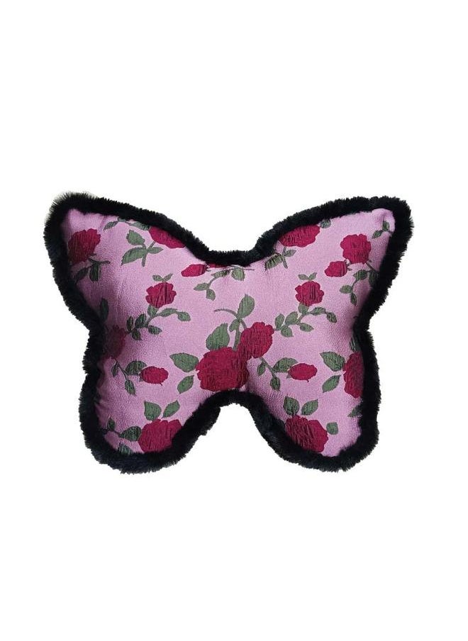 New Butterfly Pillow Cushion Plush Toy Fashion Fur Edge Sofa Backrest Creative Shape Pillow Shaped Pillow