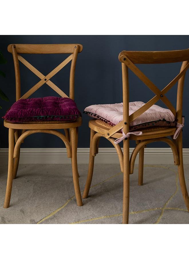 Solid Color Square Dining Chair Cushion Living Room Cushion Sedentary Chair Cushion Four Seasons Universal Stool Cushion Fat Cushion Home Wholesale