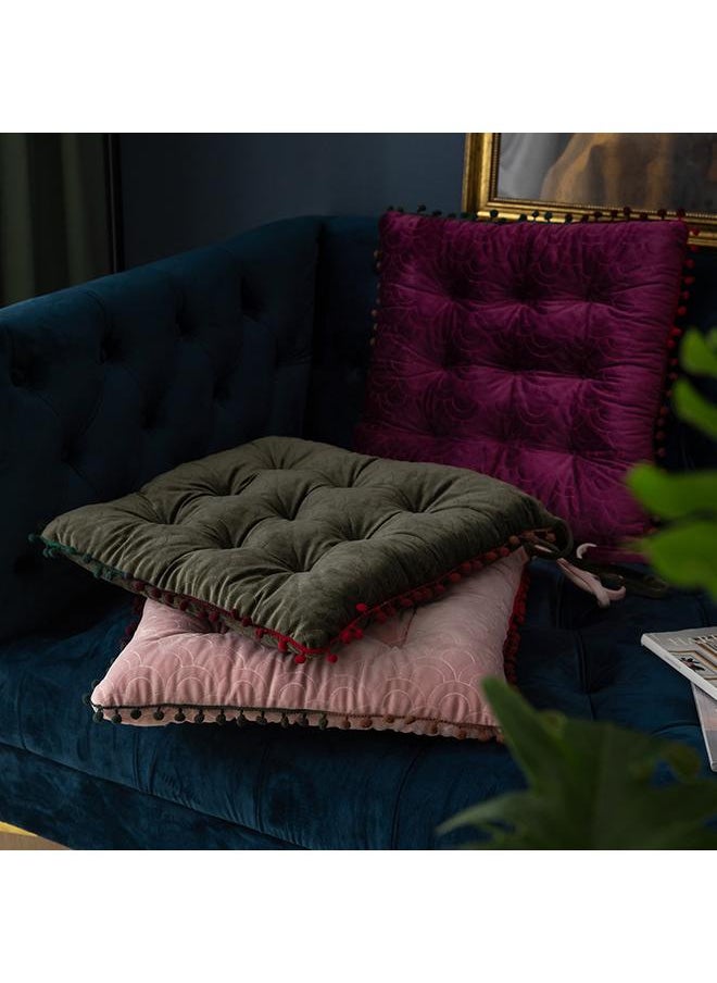 Solid Color Square Dining Chair Cushion Living Room Cushion Sedentary Chair Cushion Four Seasons Universal Stool Cushion Fat Cushion Home Wholesale