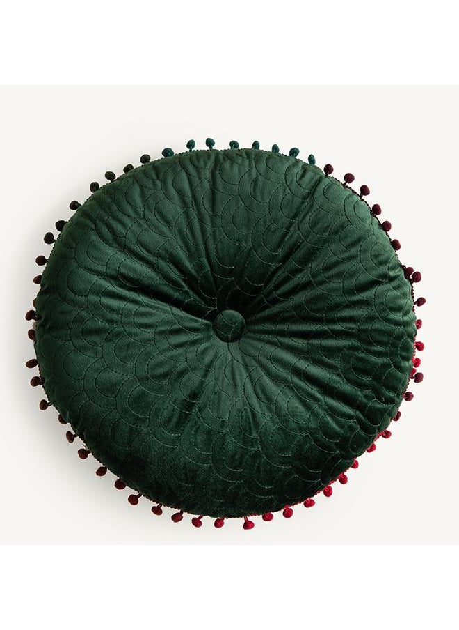 Nordic Style Solid Color Dutch Velvet Living Room Sofa Pillow Cushion Bedroom Bedside Pillow Soft Bag Round Pumpkin Pillow