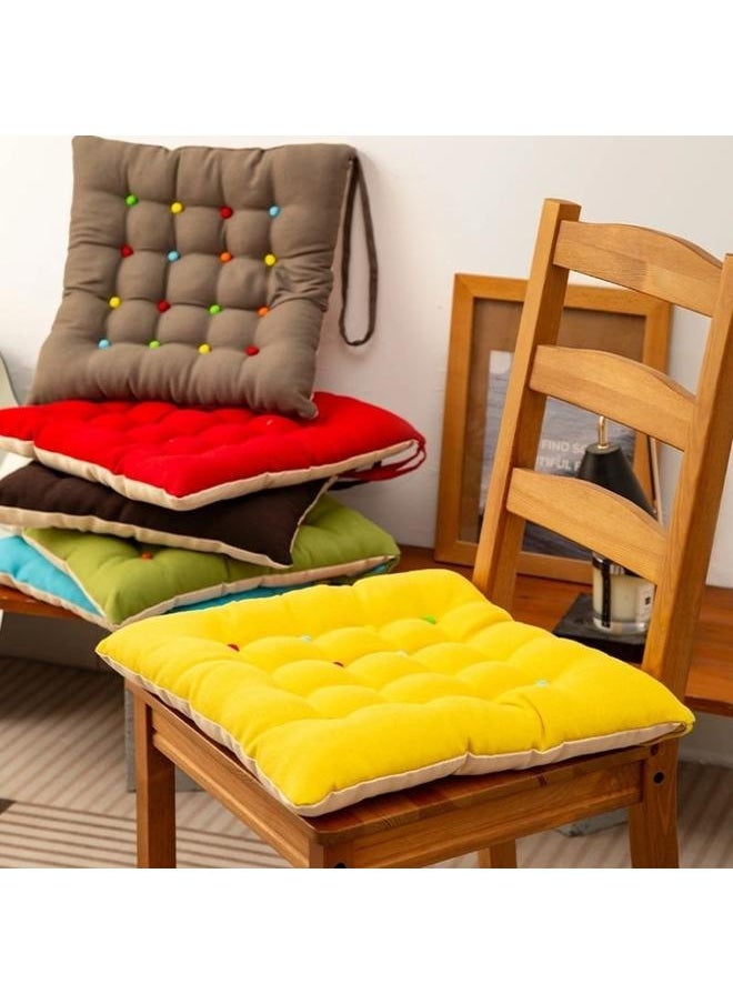 Chair Cushion Summer With Straps Office Chair Cushion Student Seat Cushion Chair Cushion With Rope Dopamine Color Cushion