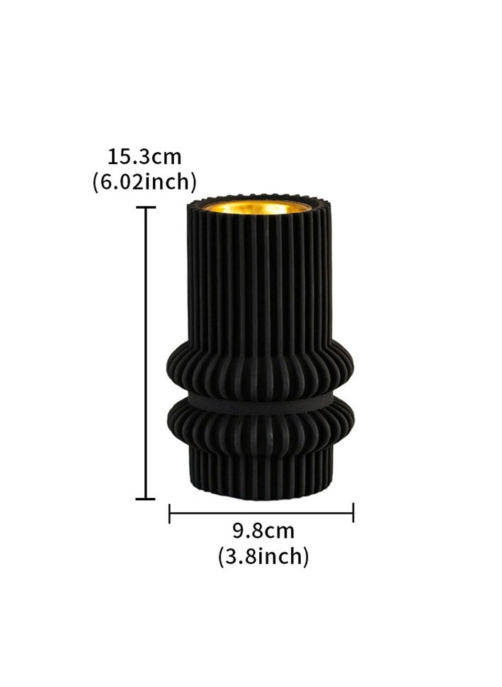 Incense burner Holder, home atmosphere decoration,Double circle shape design, Black,9.8*15.3cm