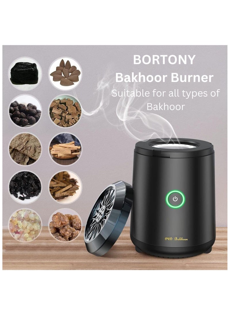 Electric Car Bakhoor Burner – Mini Portable USB Rechargeable Incense Diffuser | Arabic Oud Bakhoor Aroma Diffuser for Car & Home | Muslim Gift & Islamic Home Decoration