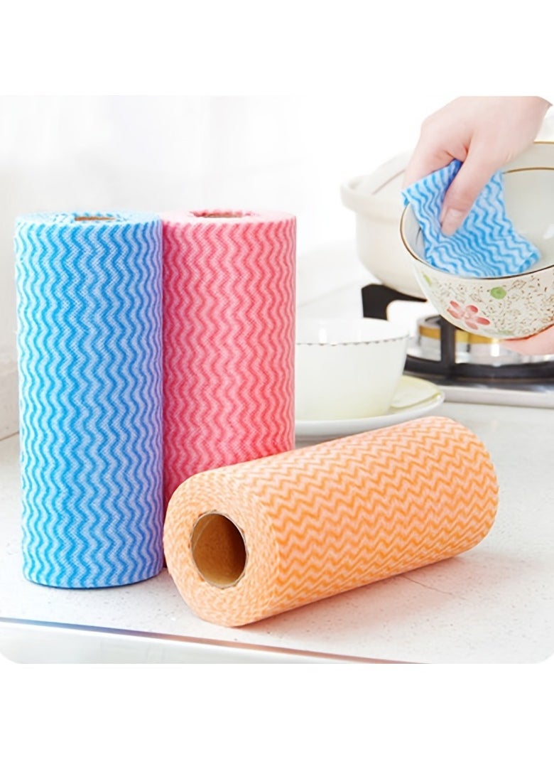 Contemporary Non-Woven Dishwashing Cloth Super Absorbent Polyester Blend Towel with Space Theme for Kitchen and Home Use