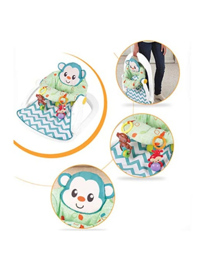 Sturdy, Comfortable, Portable Soft Fabrics Floor Seat With Light and Music - Multicolour