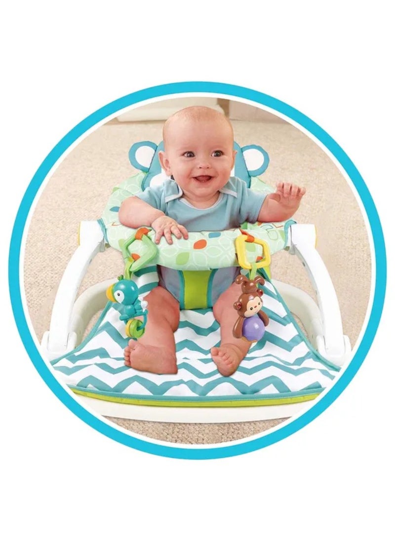 Sturdy, Comfortable, Portable Soft Fabrics Floor Seat With Light and Music - Multicolour