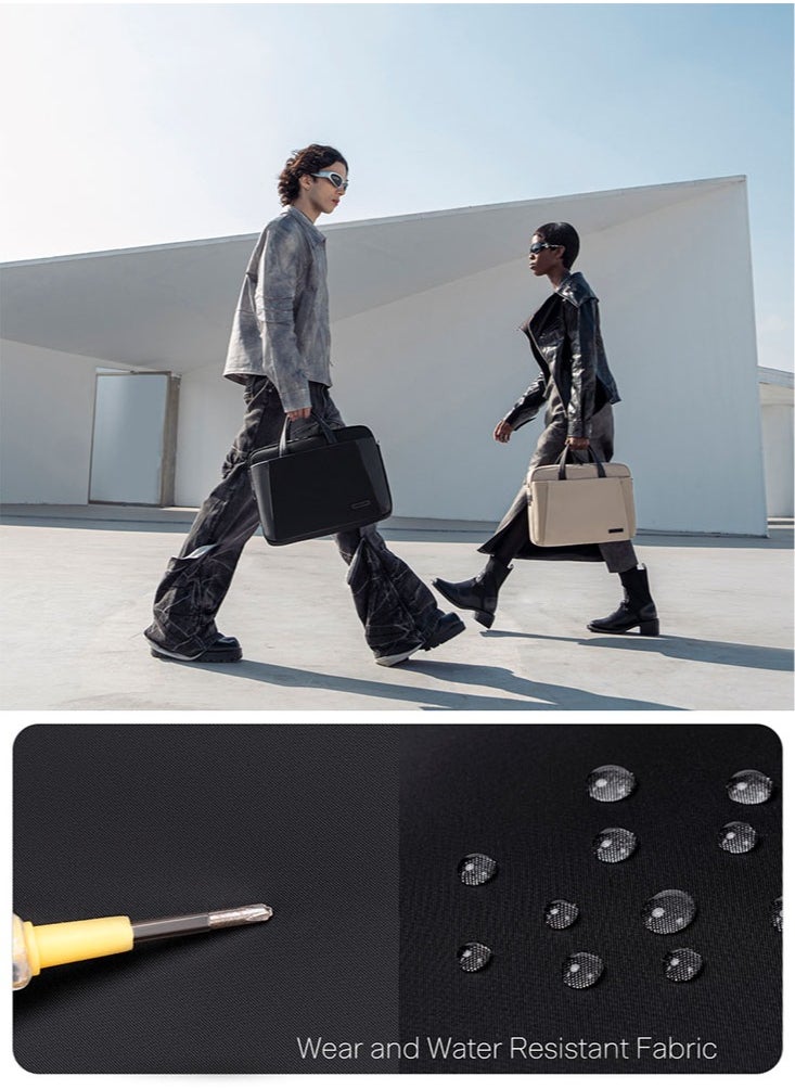 Laptop Bag Business Briefcase, Durable School Office Bag Laptop Suitcase for Men, Black
