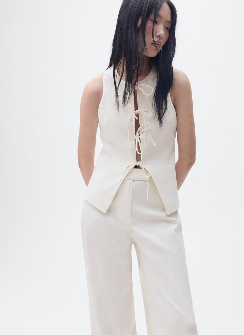 Straight Mid-Rise Trousers