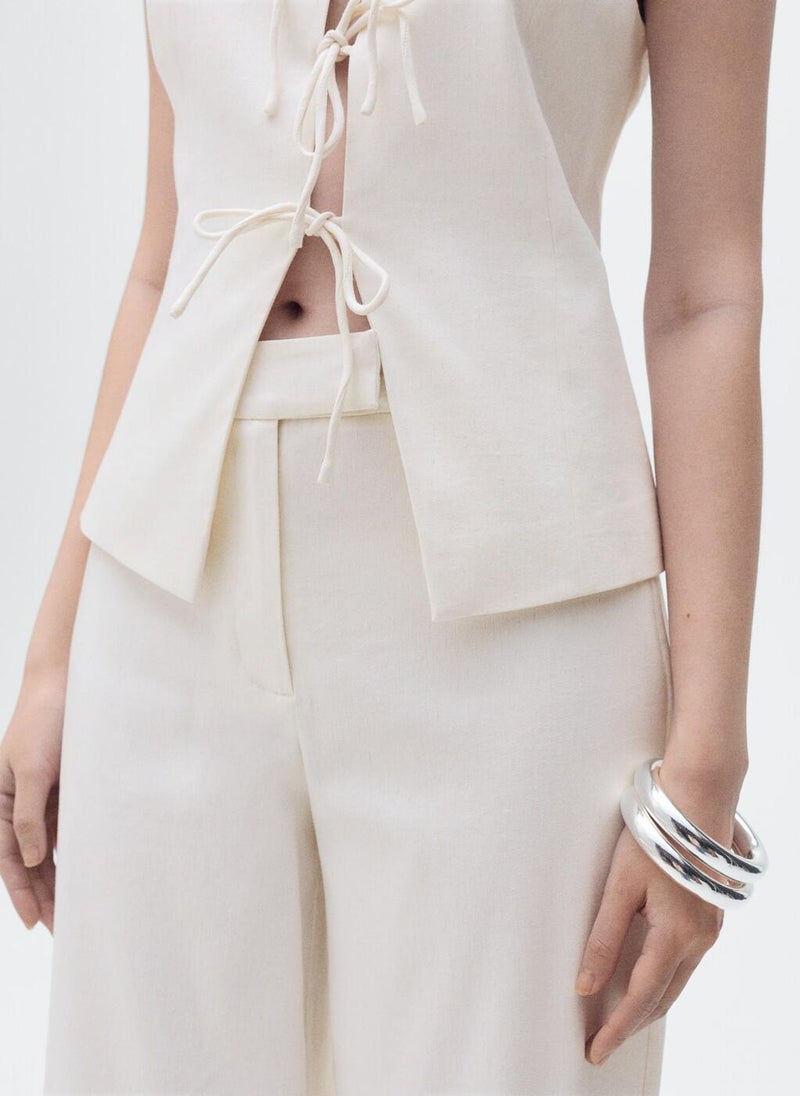 Straight Mid-Rise Trousers