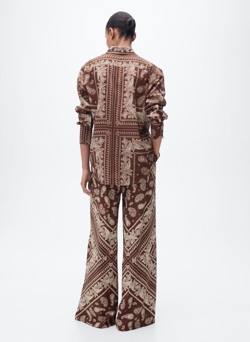 Paisley Wideleg Pants