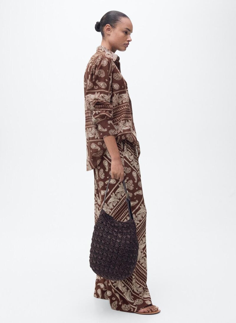 Paisley Wideleg Pants