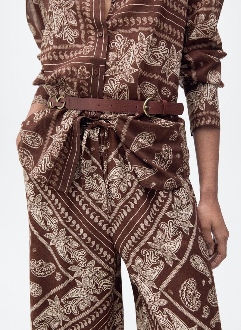 Paisley Wideleg Pants