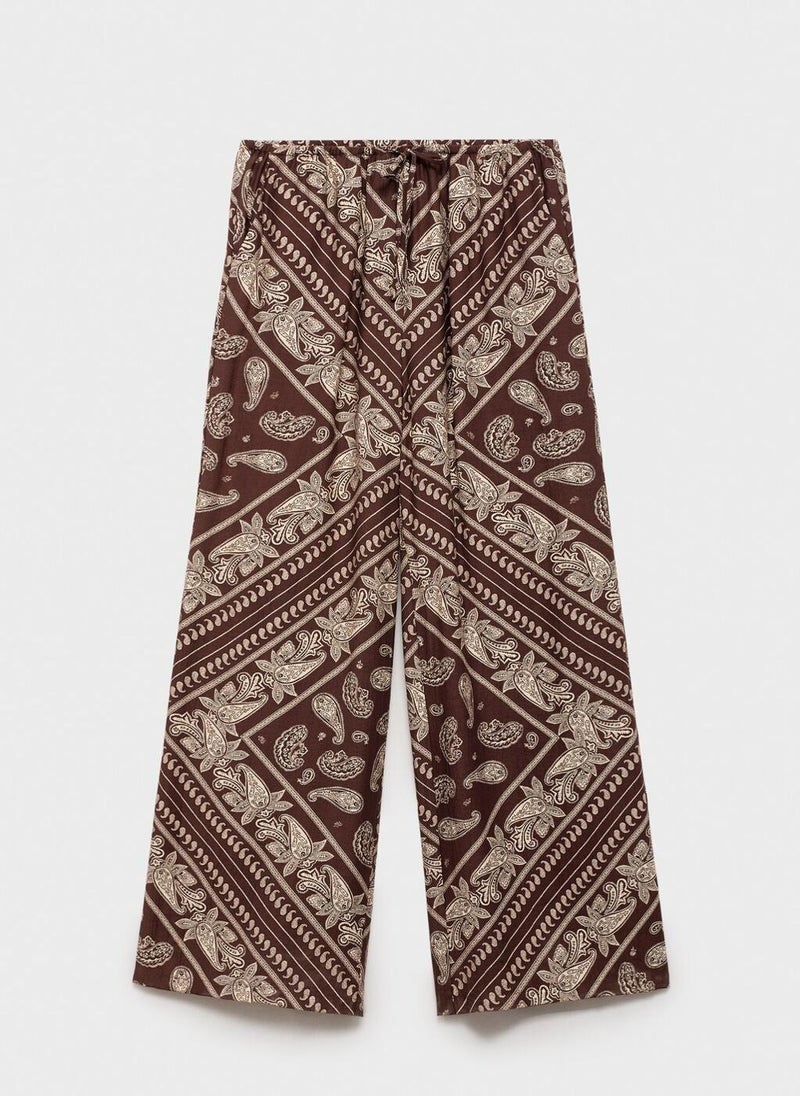 Paisley Wideleg Pants