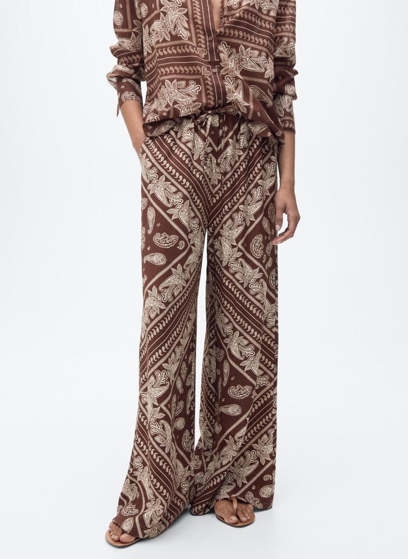 Paisley Wideleg Pants