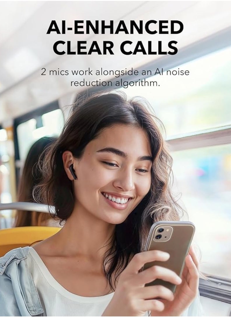 K20i, Semi-in-Ear Earbuds, Bluetooth Wireless, 36H Playtime, Fast Charge, Clear Sound, Comfortable Fit, ENC 2-Mic Clear Calls, Custom EQ, IPX5, Bluetooth 5.3, App Control (Black)