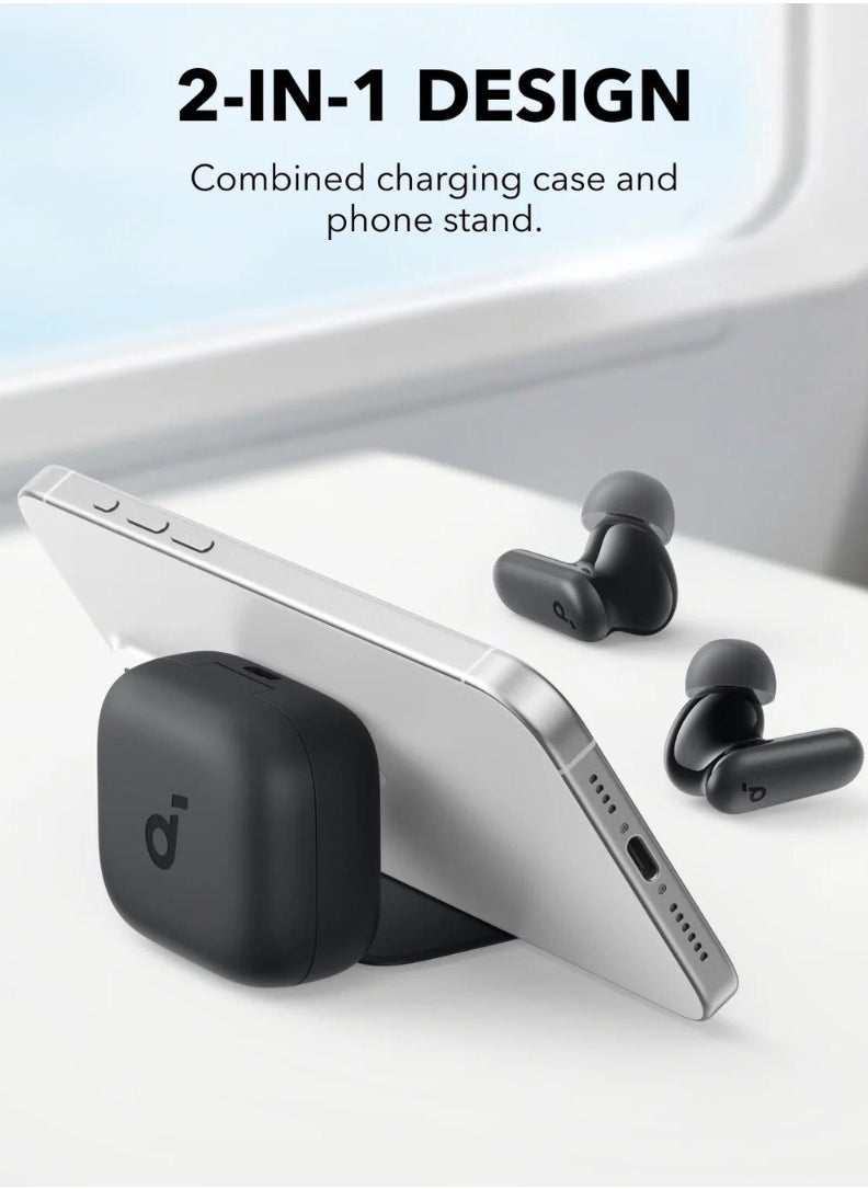 R50i NC |  Noise Cancelling Earbuds, Strong and Smart Noise Cancelling, Powerful Bass, 45H Playtime, 2-in-1 Case and Phone Stand, IP54, Wireless Earbuds, Bluetooth 5.4, App Control Black