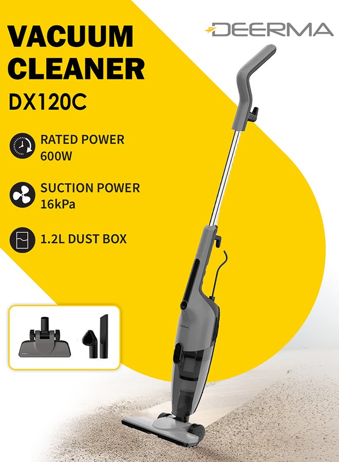 Portable Handheld Vacuum Cleaner – Powerful Suction, Lightweight & Cordless Design, Rechargeable Battery, High-Efficiency Filtration, Easy to Use for Home, Car, and Office Cleaning DX120C-Black 600 W DX120C Black