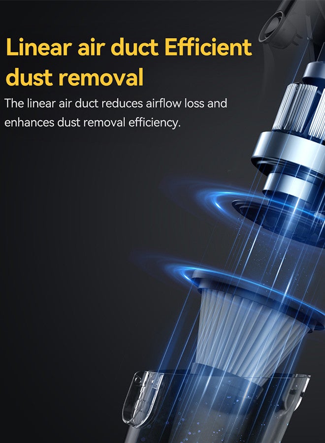 Portable Handheld Vacuum Cleaner – Powerful Suction, Lightweight & Cordless Design, Rechargeable Battery, High-Efficiency Filtration, Easy to Use for Home, Car, and Office Cleaning DX120C-Black 600 W DX120C Black