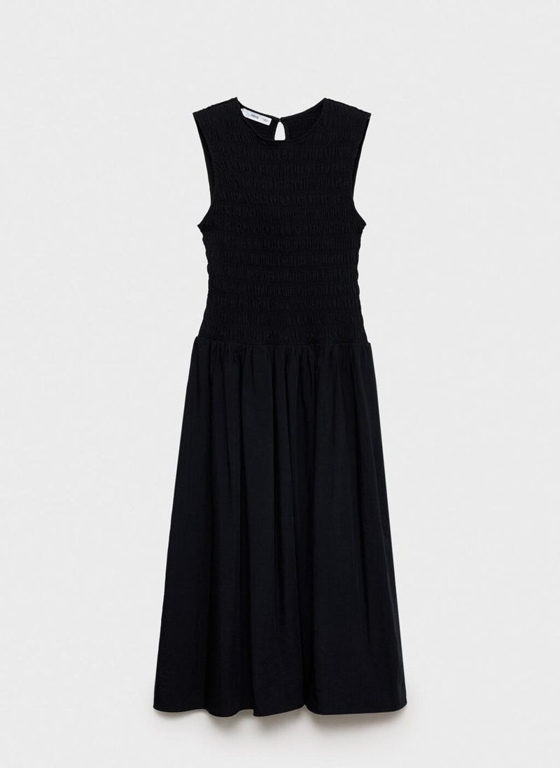 Flared Dress With Gathered Body