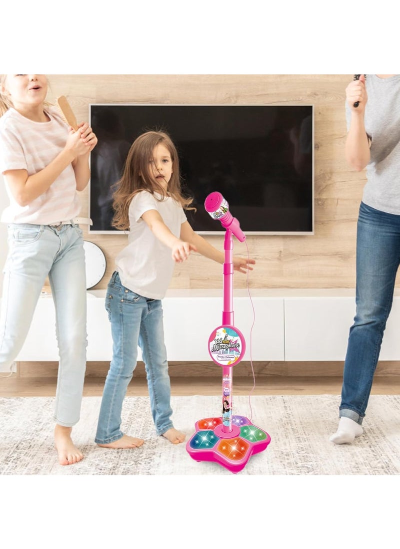 Kids Microphone Toy with Stand, Enhanced Connectivity for MP3, Mobile Phone, Karaoke Machine for Kids,Birthday Gift for Girls and Boys | Toy for Kids Ages 4, 5, 6, 7, 8+ Years Old (Blue)