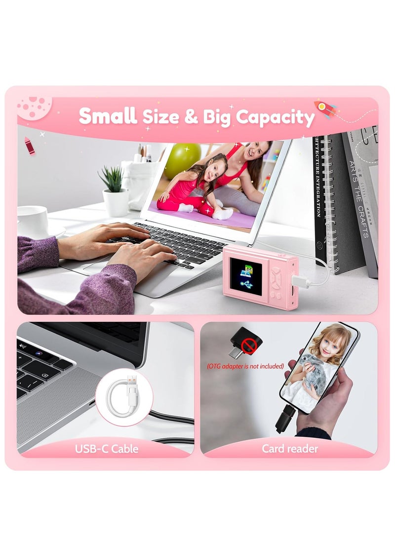 Digital Camera for Kids Fill Light, 1080P FHD Camera, Vintage Camera, Retro Digital Camera CCD for Teens Boys Girls Seniors Student Children, 32GB SD Card,16X Zoom