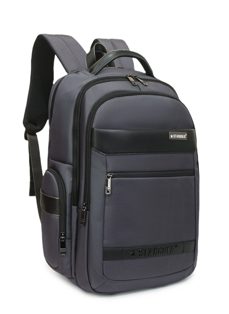 Professional Laptop Backpack 19 Inch With USB Charging Port, Trolley Webbing, and Multiple Compartments, Durable Polyester & PU Material