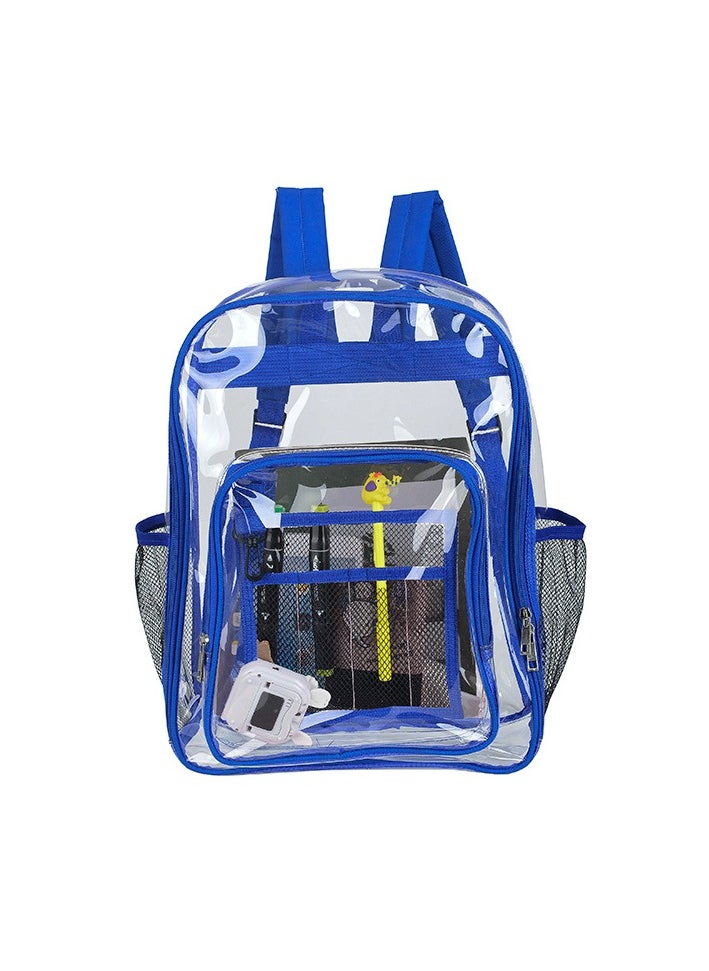 Fashion PVC Transparent Backpack For Boys And Girls Large Capacity Schoolbag Outdoor Waterproof Backpack Small Size 28*36*10CM