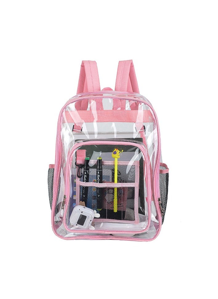 Fashionable PVC Transparent Backpack For Boys And Girls, Large Capacity Schoolbag, Outdoor Waterproof Backpack, Large Size 33*42*15CM