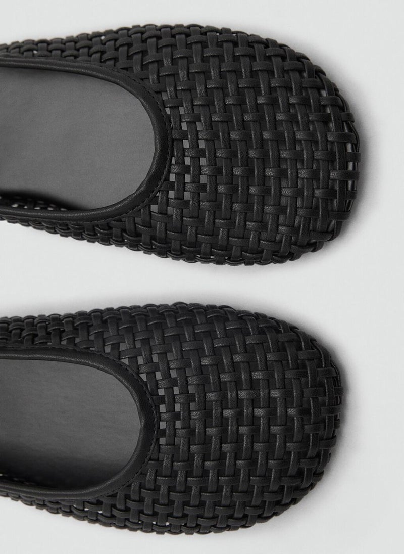 Braided Leather Effect Shoe
