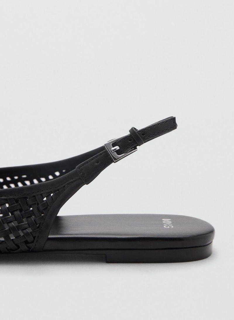 Braided Leather Effect Shoe