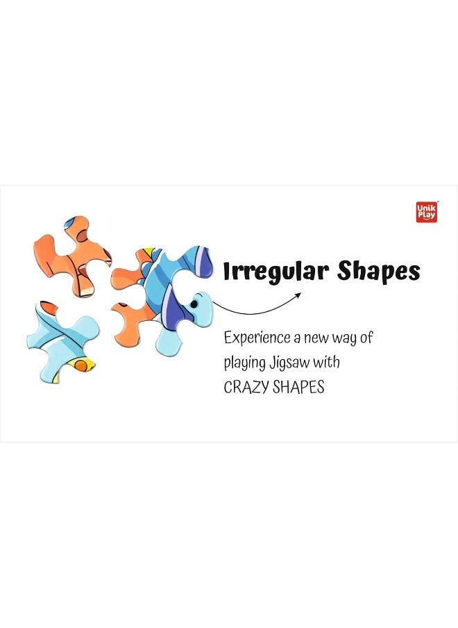 Unik Play - Go Crazy Jigsaw Puzzle | Attractive Cartoon Print Puzzle | 2 Puzzle Trays - Construction | Kids and Adults 6+