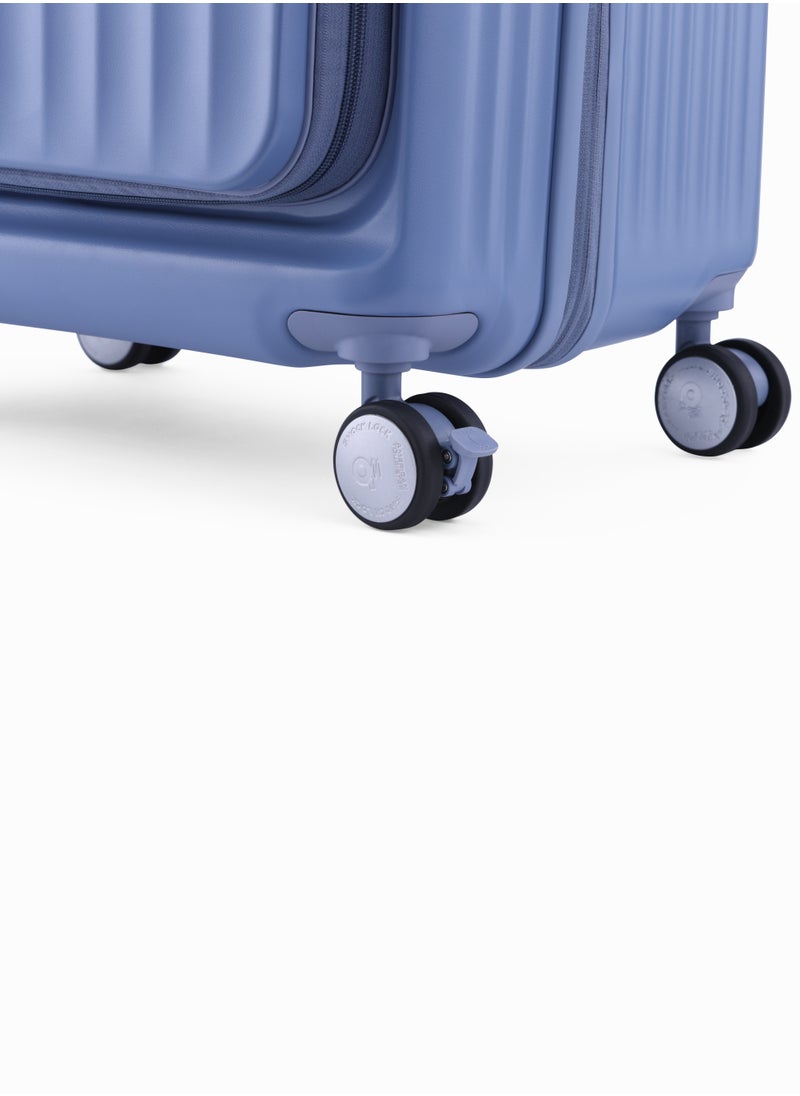 Trento Spinner 76 cm Large Luggage Elemental Blue Hard Shell TSA Lock Expandable Trolly Bag
