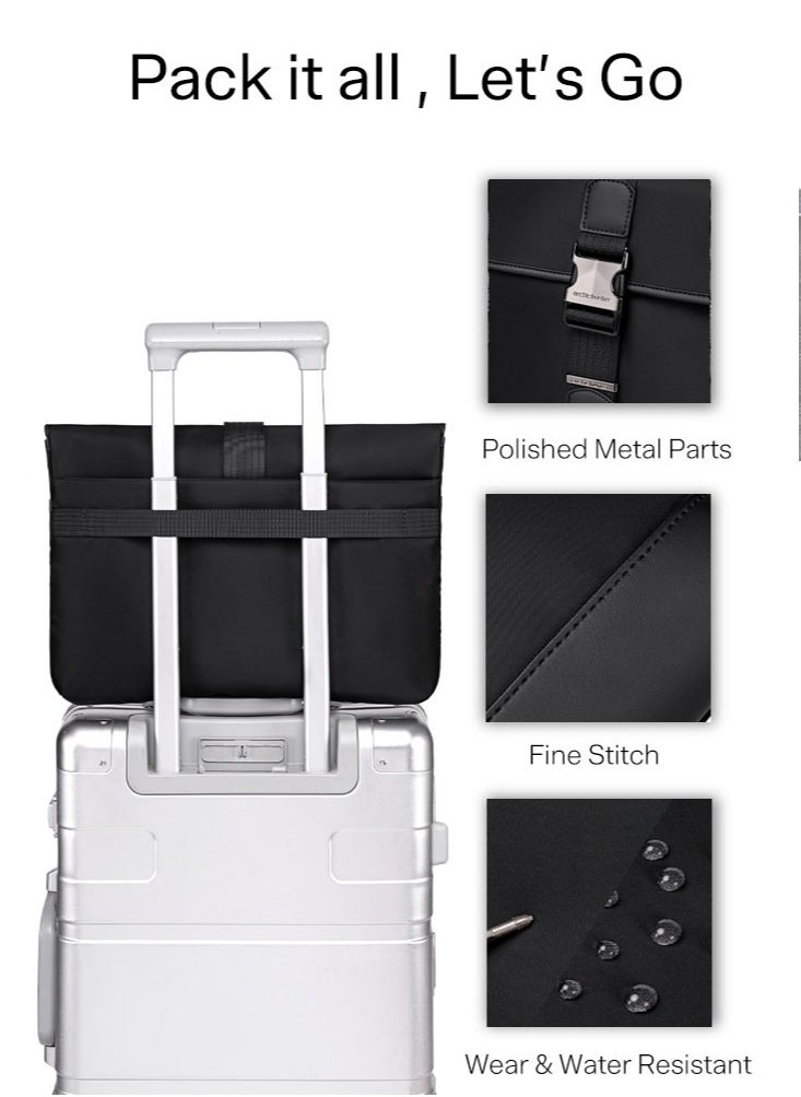Lightweight Business Laptop Bag, Durable School Office Tablet Bag for Men, Black