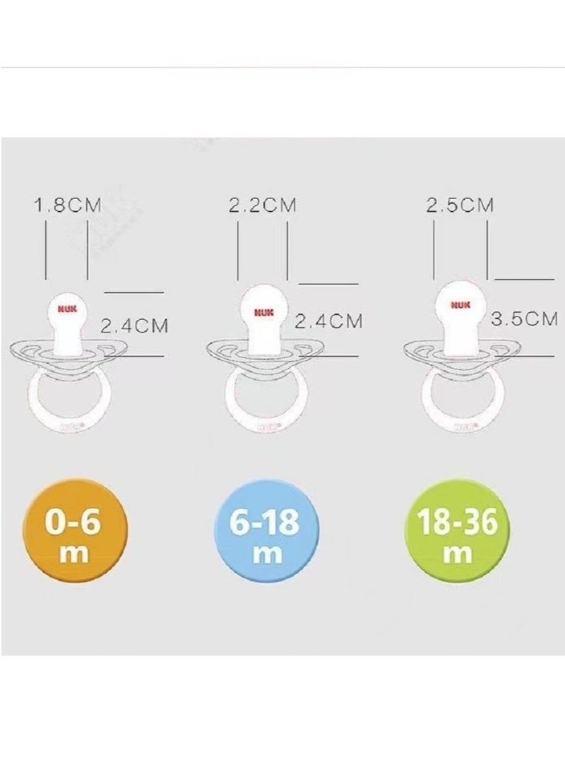 Pacifiers | 2-Pack Soothers | Heart  Nipple | BPA-Free Silicone Pacifiers  |  Sleep Anti-Flatulence  |  Baby Teething Toy