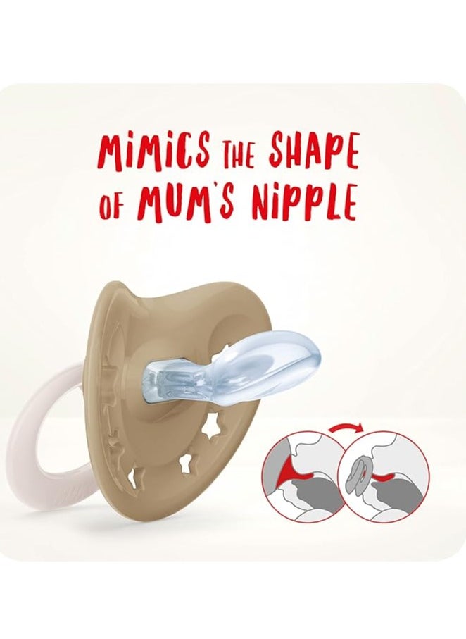 Pacifiers | 2-Pack Soothers | Heart  Nipple | BPA-Free Silicone Pacifiers  |  Sleep Anti-Flatulence  |  Baby Teething Toy
