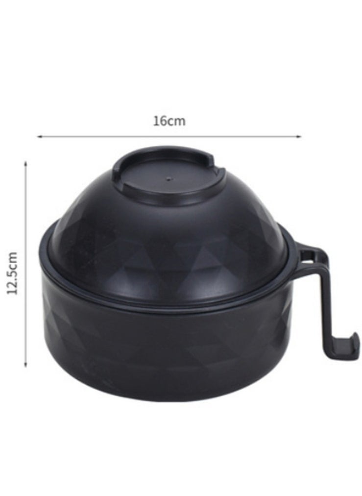 Creative Instant Noodle Bowl Microwave Ramen Cooker with Draining Feature Bamboo Fiber Lunch Box Set Ideal for Students