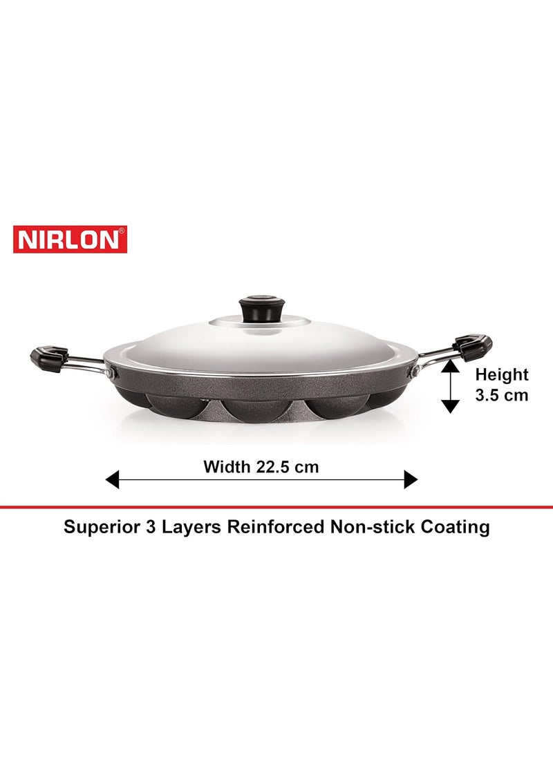 Nirlon Non-Stick Odor Free 3 Piece Gas Compatible Kitchenware Combo Set with Bakelite Handle, Red and Black Color
