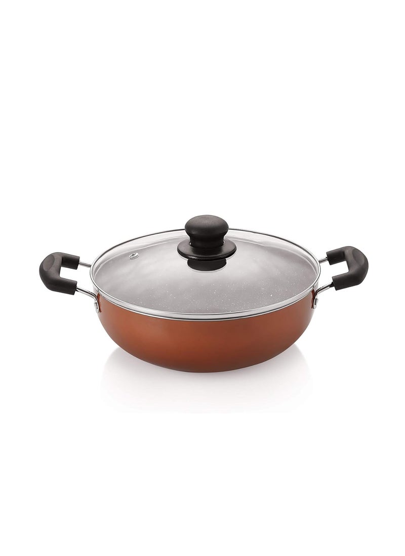 Nirlon Brownie Granite Cookware Combo Gift Set, Brown, 7 Piece