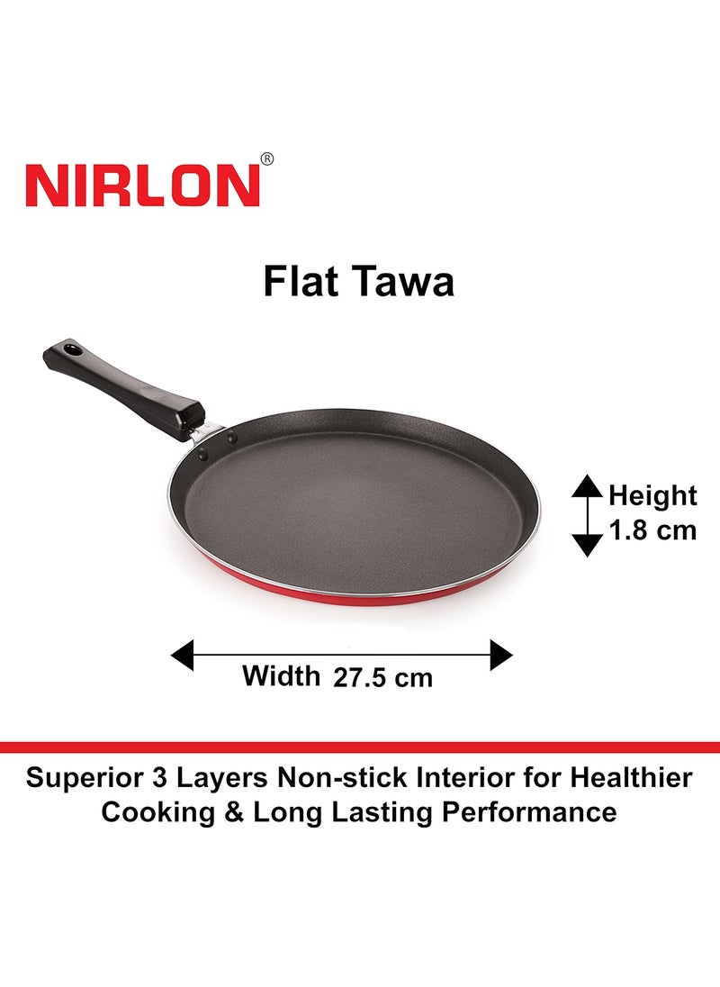 Nirlon Non-Stick Dishwasher Safe Flat Tawa and Appampatram Combo Item Set