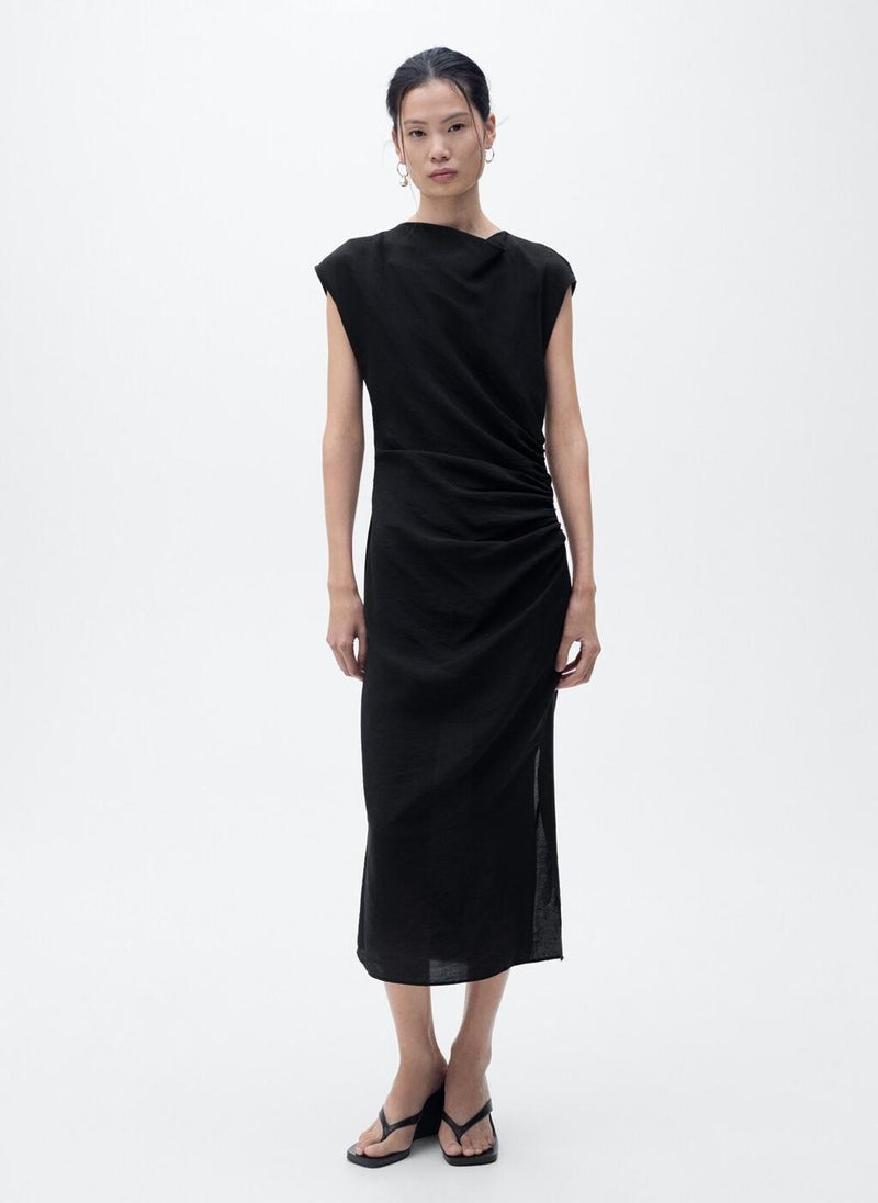 Draped Straight Dress